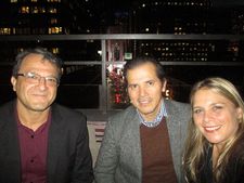 Producer Fabio Golombek, John Leguizamo ("Teacher") with Justine Maurer